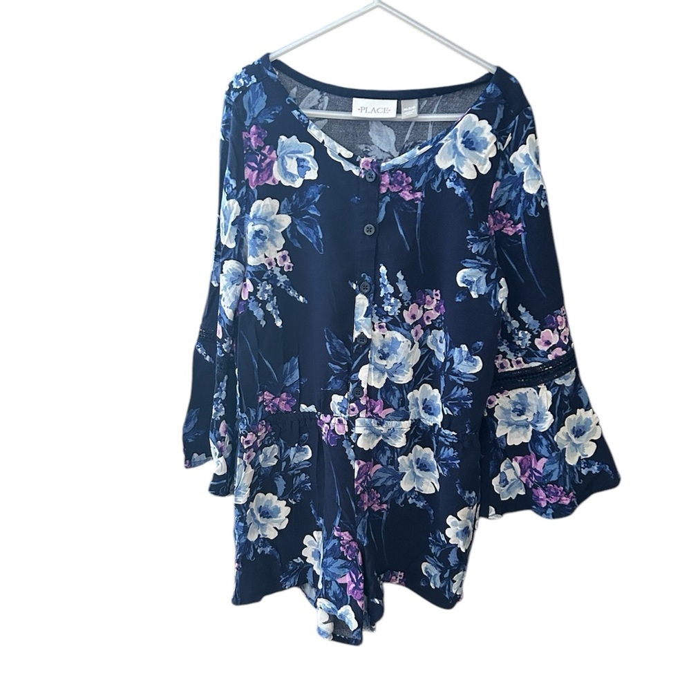 The Children's Place Blue Ruffled Bell Sleeve Tunic